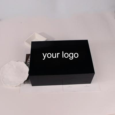 China Custom Recycled Luxury Magnetic Paper Box Wedding Apparel Cardboard Box Logo Printing Materials Black Logo Gift Magnet Foldable Paper Boxes for sale