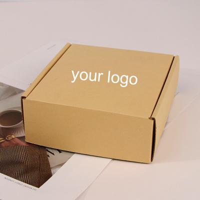 China Recycled Materials Customized Printing Logo Corrugated Reusable Kraft Paperboard Packing Box Mailer Mailing Paper Boxes With Custom Logo for sale