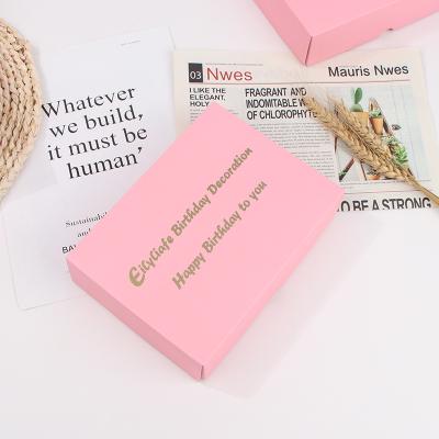 China Biodegradable Reusable Mailing Paper Materials Pink Corrugated Shipping Box Biodegradable Shipping Packaging Cardboard Boxes For Underwear for sale