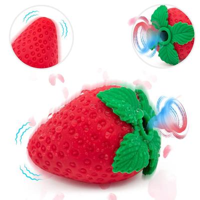 China Vibrator For Women 3 In 1 Women Vibrator Strawberry Sucking Vibrator Stimulator Female Clitoris Sucking Love Female Vibrator Adult Product for sale