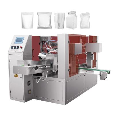 China machinery & Brown Kraft Paper Zipper Plastic Bag Flat Bottom Valve Premade Bag Packing Machine Automatic Big Small Material Given Stand Up Spout for sale