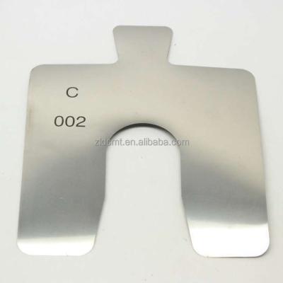 China Slotted Wedge Stainless Steel Size 4*4 Inch Thickness 304 0.002 Inch Alignment Wedge for sale