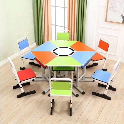 China Comfortable simple modern splicing trapezoidal negotiation t of conference table school tutoring class office reading room desk chair for sale