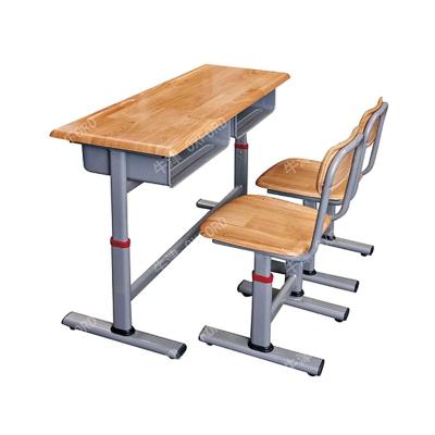 China Double modern high quality school furniture of school desks and chairs for sale