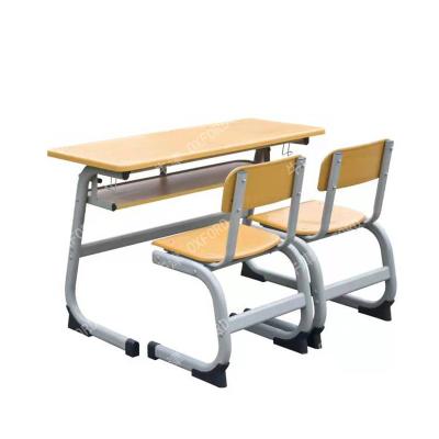 China Convenient combination of school furniture student desk and chair for sale