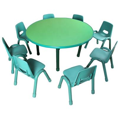 China Eco-Friendly Children's Table Plum Flower Table Fireproof Board Table And Chair for sale