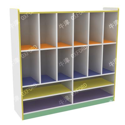 China Eco - Friendly Wardrobe Colorful Cabinet For Useful Kids Kindergarten Furniture for sale