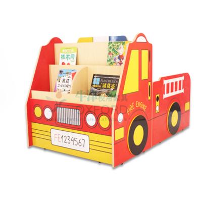 China Modern Wooden Children's Shelves Double Sided Shelves Auto Kindergarten Furniture for sale