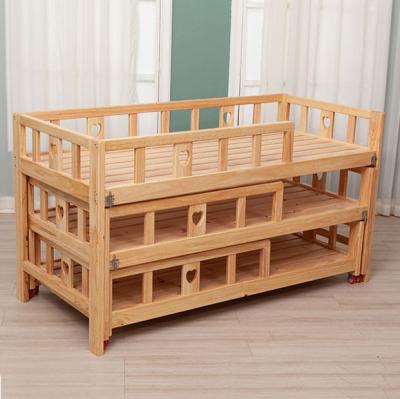 China New Modern Push Pull Kindergarten Solid Wood Children's Bed for sale