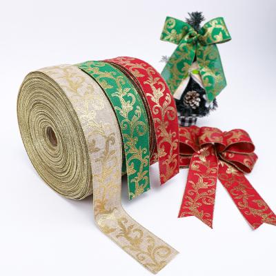 China Holiday Gift Decorative Wholesale Party Gift Box Ribbon Decorative Bronzing Party Supplies DIY Ribbon for sale