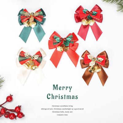 China Christamas Decoration Gold Foil Bow Small Small Bell Gift Bow Decoration Multicolor Christmas Delicate Decoration for sale