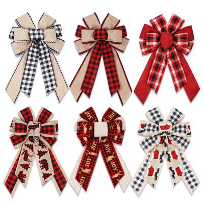 China Wholesale Handmade Polyester Christmas Bow Factory Outlet Bow Decoration Ribbon Bow for sale