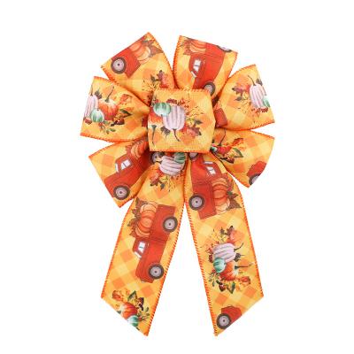 China The good model harvest fall car for harvest season decorating burlap bow party fall harvest ribbon cable bows for sale