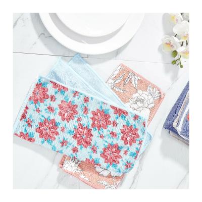 China Factory stocked direct sales of high quality and cheap polyamide and polyester transfer printing microfiber cleaning cloth for sale