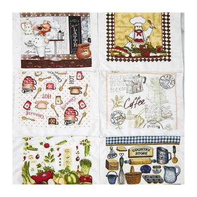 China Factory direct low price cotton dye printing kitchen set + stocked wholesale kitchen towel for sale