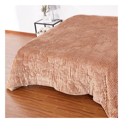 China Modern Design Microfiber Jacquard Jacquard Wholesale Multicolor Striped Home Cheap Comforter for sale