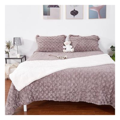 China Factory Direct Sales Home Popular Home Feel Comfortable And Fluffy PV Velvet Brusehd Comforter for sale