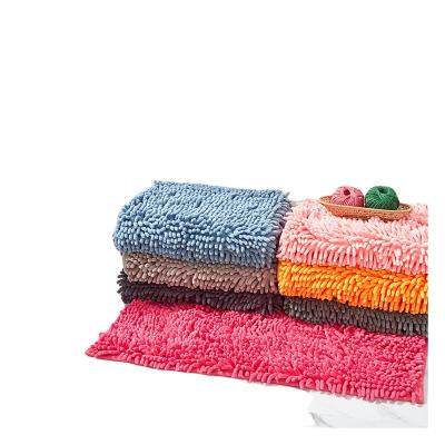 China Factory Direct Sale Living Room Bedroom Long Pile Washable Super Soft Shaggy Solid Dirt Clean Blanket Chenille Blanket for sale