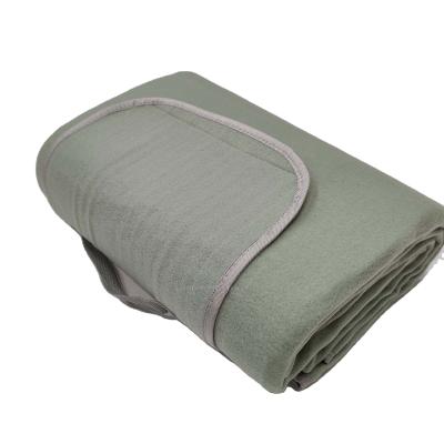 China Outdoor Camping Hiking Outdoor Traveling or Beach Extra Large Waterproof Solid Picnic Blanket with Solid Color Soft Lightweight Knitted Fleece Front Side for sale