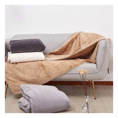 China Factory direct sales anti-static high-end quality solid luxury mink and rabbit fur bonded blankets for sale