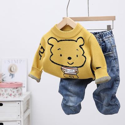 China New Anti-Shrinkage Children's Clothing Boys Round Neck Long Sleeve Senior 1-4 Years Children's Fashion Thick Sweater for sale