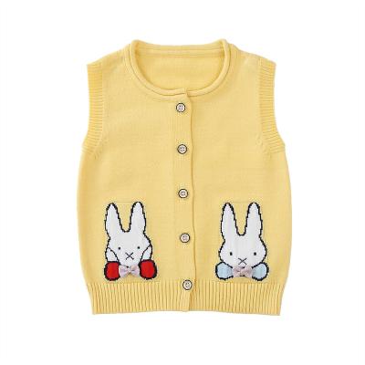 China Baby Vest Baby Knitted Sweater Anti-Shrink 0 to 3 Months Knitted Vest Coat All-Match Handmade Cardigan for sale