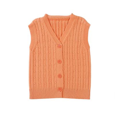 China Manufacturer Anti-Shrink Kids Pattern Knit Invest Little Ornament Baby Sleeveless Sweater for sale