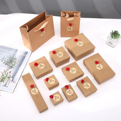 China Cardboard Gift Box Recyclable Top Lid Paper Packaging Recycled Stock Custom Paper Box Recycled Custom Paper Box Giving Packaging With Bag for sale