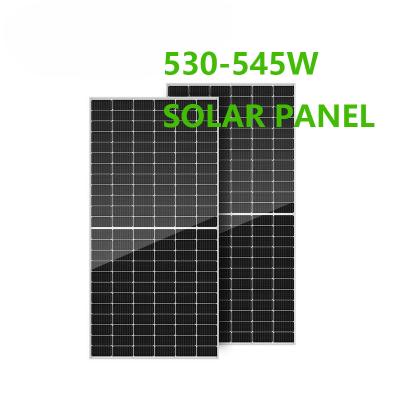 China Solar Power System PV Solar panels 182mm half cell Monocrystalline Silicon solar  modules 530w 540w 545w black solar panels for sale