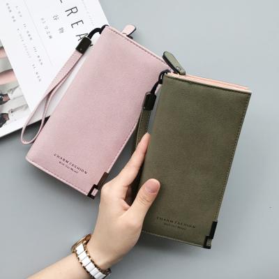 China 2021 RFID Women Long Clutch Purse Lady Purses Phone Pocket Female Card Holder Large Capacity Wallets for sale