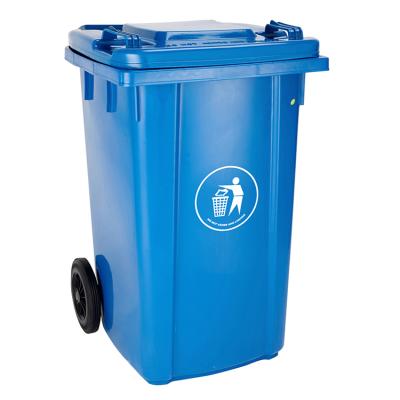 China Durable Outdoor Commercial Industrial 80L Plastic Recycle Waste Rubbish Wheelie Waste Bin With Lid Wheels for sale