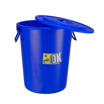 China Sustainable Custom Portable Handle Large 120L Blue Plastic Water Storage Buckets With Wheels for sale