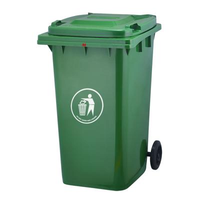 China 240 Liter Sustainable Plastic Trash Can Outdoor Waste Bin Recycle Wheelie Bin for sale