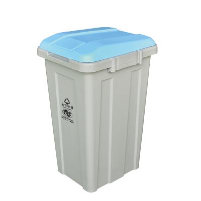 China Sustainable Trash Can 50 Liter Plastic Waste Bin Kitchen Waste Bins With Dividers for sale