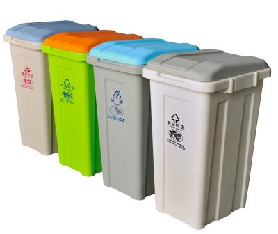 China Sustainable 50L Square Plastic Trash Cans With Handles Trash Can Design Camping Trash Can for sale