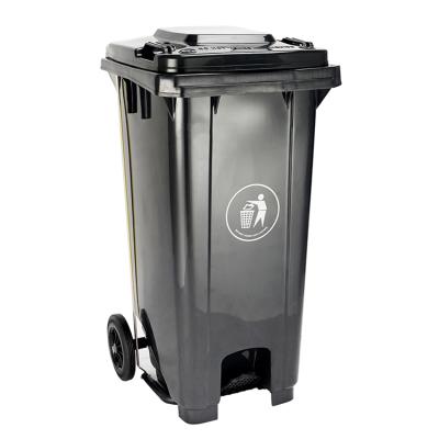 China Wheelie Bin 120l Pedal Bin Pedal Bin Litter Bin Litter Sustainable Soft Close Waste Outdoor for sale