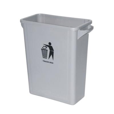 China Wholesale Cheap Sustainable Storage 65L Thin Plastic Bin Rectangular Dust Bin for sale