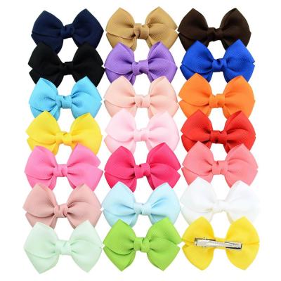 China Multifunctional 3.2 Inch Bowknot Hair Clips Soft Ribbon Bow Alligator Hair Clips Kids Hairpins Hair Accessory for sale