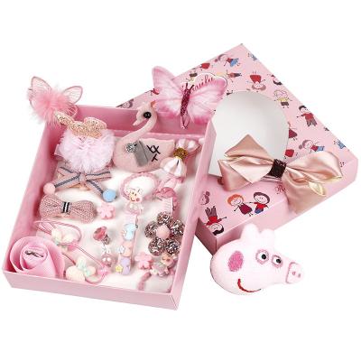 China Wholesale Cheap Pink Babies Hair Clips Gift Paper Box Packaging Box Handmade Custom Hair Accessories for sale