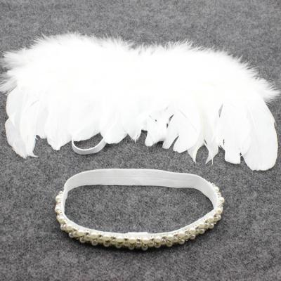 China Non-Toxic Baby Infants Angel Wings Handmade Party Artificial Feather Photography Prop Handmade Cute Newborn Boys Girls Costume Outfits for sale