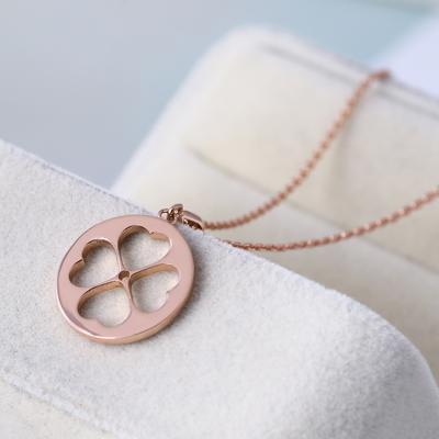 China Fashion Custom Four Leaf Clover Jewelry Necklace Hollow Four Leaf Clover Jewelry Necklace Eco-friendly Jewelry for sale