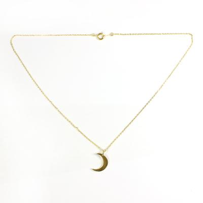 China Eco-friendly Fancy Simple Gold Shape Half Moon Necklace For Women 2019 for sale