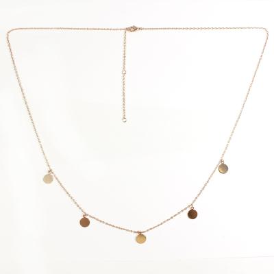 China Eco-friendly Single Brass Five Necklace For Dangling Circle 2019 for sale