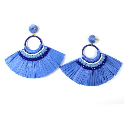 China New Handmade Tassel Earrings Women Tassel Earrings Fashionable Environmentally Friendly Ear Accessories for sale