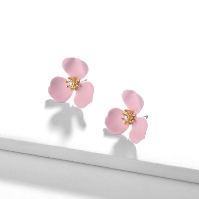 China 2021 Fashion Women Jewelry Eco-friendly Colorful Flower Stud Earrings for sale