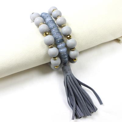 China CLASSIC Style Fashion Bracelet Jewelry Wooden Bead Bracelet Colored Chandelier Beads Bracelet for sale