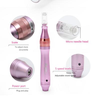 China Anti-Puffiness Auto Microneedle System Adjustable Needle 0.25mm-3mm Dr. Pen Electric Derma Pen M7 for sale