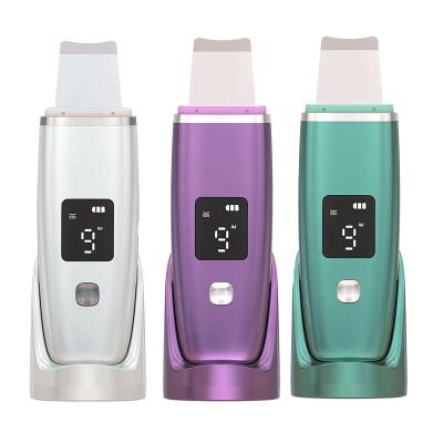 China 2021 Hot Selling DEEPLY CLEANING Ultrasonic Facial Scraper Skin Scrubber Blackhead Remove for sale