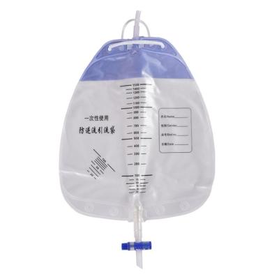 China BAILI MEDICAL1500ml Cotton Disposable Urine Meter 100% Catheter Drainage Bag Catheter Collection Bag for sale