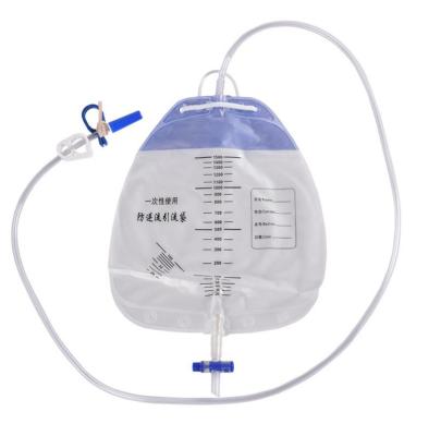 China BAILI Composite Material MEDICAL Urine Bags Urinary Accessories 1000ml 2000ml With Cross Switch Drainage Pack Bag for sale